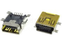 Złącze gniazdo 1x USB Bmini  pin5  SMT  taśma/rolka