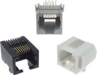 Gniazda modularne RJ kątowe standard