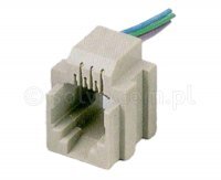 Gniazdo modularne RJ11 6p4c z przewodami 623K 6P4C/B