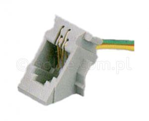 Gniazdo modularne RJ9 4p4c z przewodami 616W