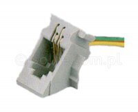 Gniazdo modularne RJ9 4p4c z przewodami 616W
