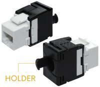 Moduł  KEYSTONE kat.6, RJ45, UTP, HOLDER 2334-2-H