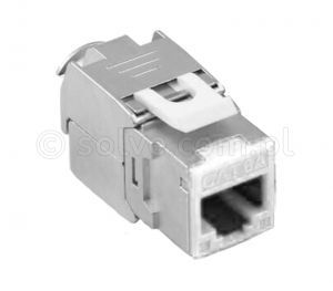 Moduł keystone kat.6A RJ45 STP beznarzędziowy kolorowy MINI 2338-EC-2