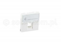Panel czołowy/adapter 45x45 na 1 moduł keystone z klapką przeciwkurzową 7033-2