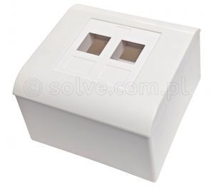 Pusta obudowa/puszka natynkowa na 2 moduły keystone 7004-2