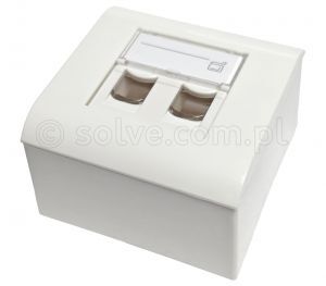 Pusta obudowa/puszka natynkowa na 2 moduły keystone 7006-2