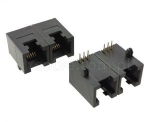Złącze gniazdo 1x 2x RJ12 6p6c THT kątowe 1045-2-66-131