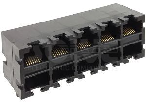 Złacze gniazdo 2x5 RJ-45 8p8c THT