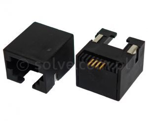 Złącze gniazdo RJ11 6p4c SMD kątowe 1200-0-64-162