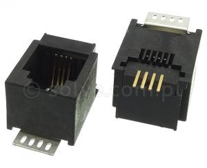 Złącze gniazdo RJ11 6p4c SMD pionowe 1238-R-64-13C