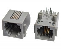 Złącze gniazdo RJ11 6p4c THT panel 1019-1-64-03C