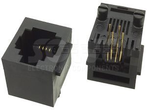 Złącze gniazdo RJ11 6p4c THT pionowe panel 1007-1-64-13C