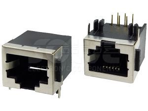 Złącze gniazdo RJ12 6p6c 1/2 ekranu THT kątowe 1089-3-66-131