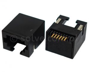 Złącze gniazdo RJ12 6p6c SMD kątowe 1200-0-66-162
