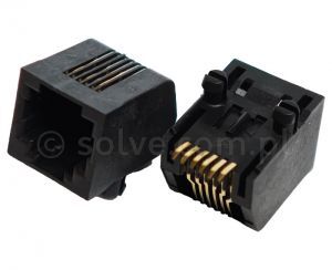 Złącze gniazdo RJ12 6p6c SMD kątowe 1229-0-66-162