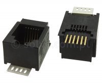 Złącze gniazdo RJ12 6p6c SMD pionowe 1238-R-66-13C