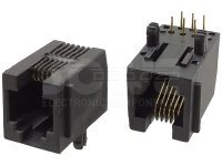 Złącze gniazdo RJ12 6p6c THT panel 1010-1-66-13C