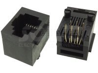 Złącze gniazdo RJ12 6p6c THT pionowe panel 1007-1-66-13C