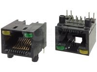 Złącze gniazdo RJ45 8p8c diody LED THT 1314-0-13D