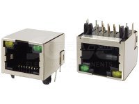 Złącze gniazdo RJ45 8p8c ekran diody LED THT 1314-1-88-13C