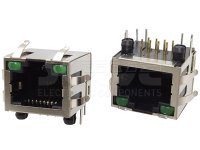 Złącze gniazdo RJ45 8p8c ekran diody LED THT 1314-2-88-13C