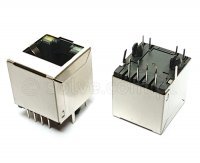 Złącze gniazdo RJ45 8p8c ekran diody LED THT 1340-1-88-13T