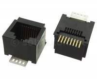 Złącze gniazdo RJ45 8p8c pionowe 1238-R-88-13C