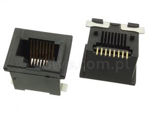 Złącze gniazdo RJ45 8p8c SMD pionowe panel 1239-0-88-162