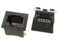 Złącze gniazdo RJ45 8p8c SMD pionowe panel 1239-0-88-162