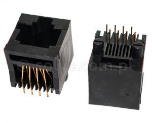 Złącze gniazdo RJ45 8p8c THT pionowe 1007-0-88-13C