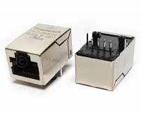 Złącze gniazdo RJ45 8p8c z trafo ekran THT 1726-DNL-16T (TRJ0026DNL)