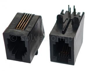 Złącze gniazdo RJ9 4p4c THT 1001-0-44-13C