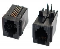 Złącze gniazdo RJ9 4p4c THT panel 1001-1-44-13C