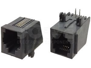 Złącze gniazdo RJ9 4p4c THT panel 1002-1-44-13C