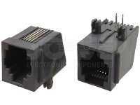 Złącze gniazdo RJ9 4p4c THT panel 1002-1-44-13C